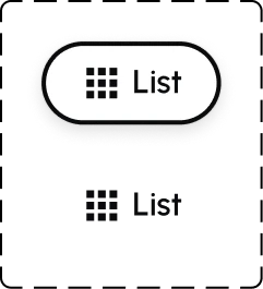 A single segmented control item, selected and unselected.